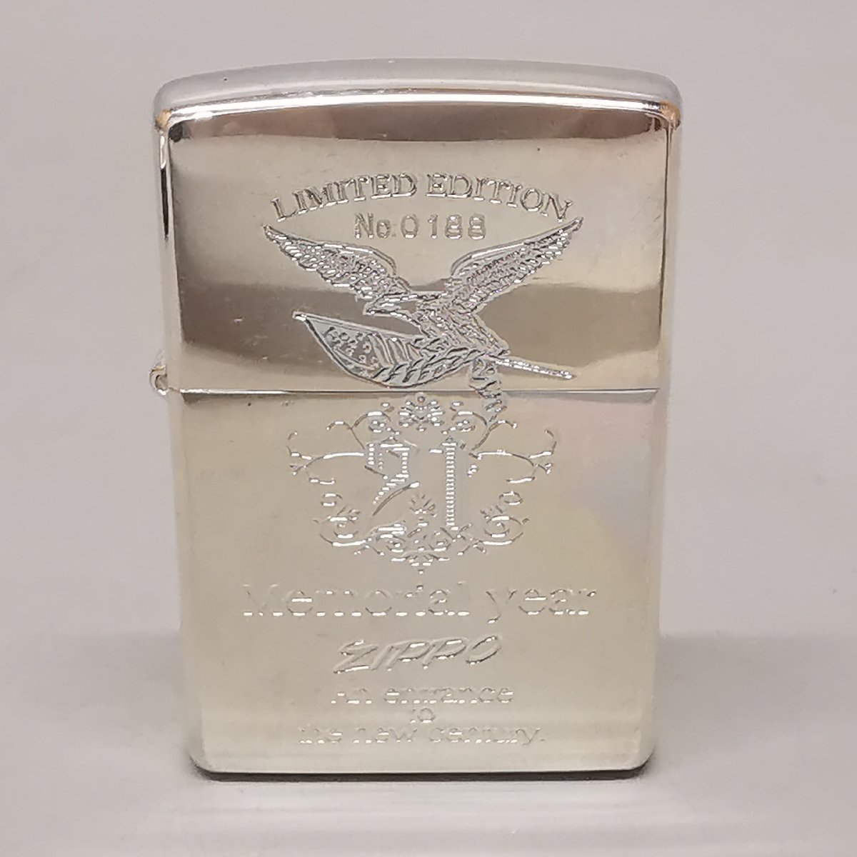 未使用 ZIPPO ジッポー 2000年製 シルバー 10ミクロン 21世紀 