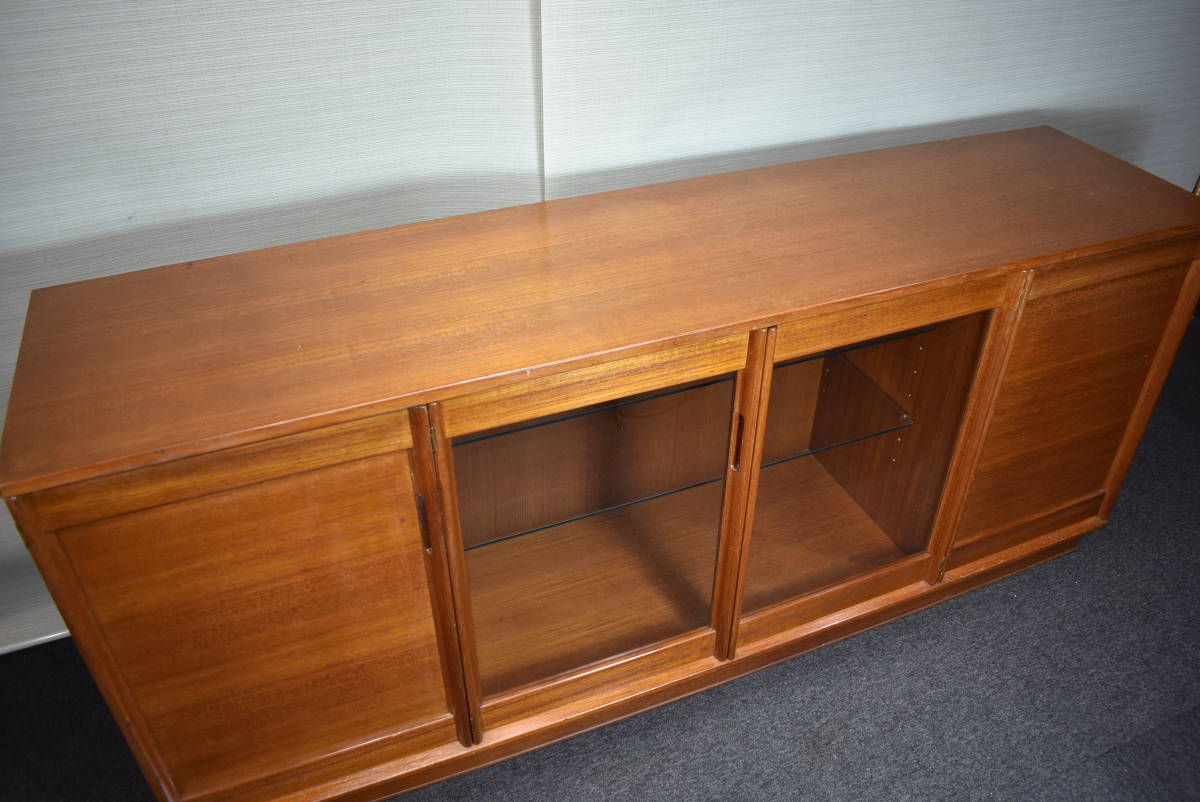 ■北欧スタイル/ヴィンテージ/サイドボード/リビングボード/キャビネット/チーク材/天然木■１８１cm■