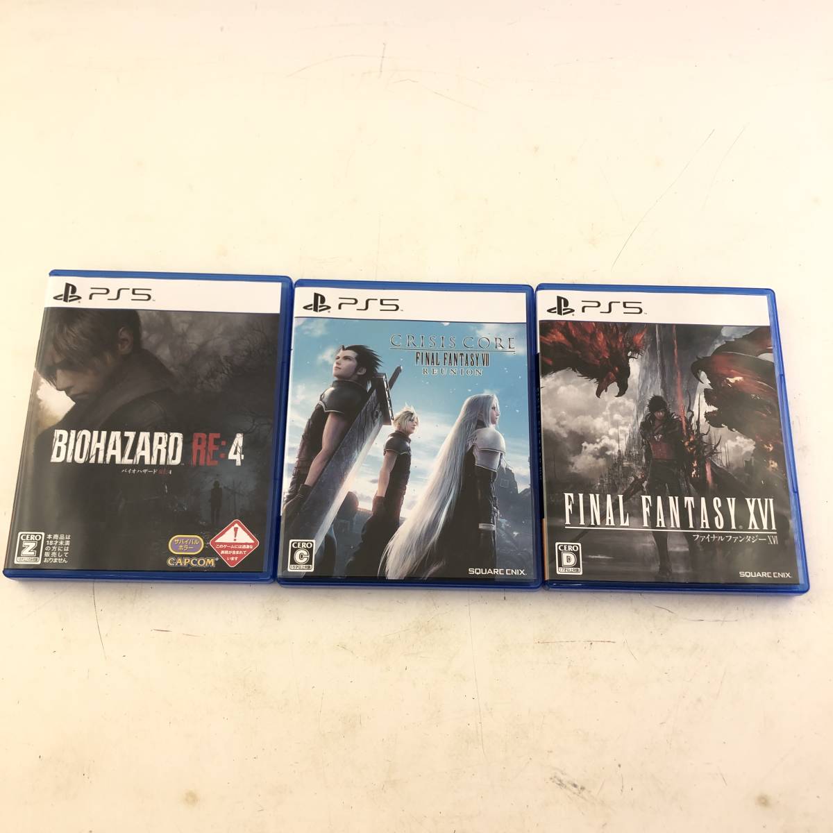 初期 PS5ソフト3本セット BIOHAZRD RE:4/CRISIS CORE FINAL FANTASYⅦ REUNION/FINAL FANTASY XVI(PS5ソフト)｜売買されたオークション情報、yahooの商品情報をアーカイブ公開 - オークファン PS5ソフト