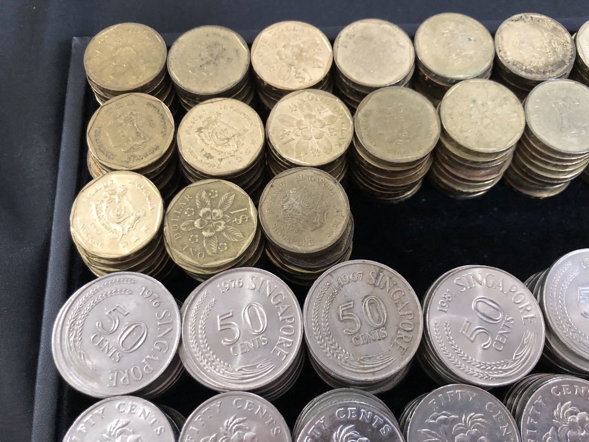 シンガポールドル 673ドル まとめて おまとめ 硬貨 外国銭 現行貨幣 お金 雑銭 コイン 穴銭 大量 金貨 銀貨 銅貨 YC9 1973年 硬貨  シンガポール シンガポールの紙幣と硬貨をご紹介！チップは？おすすめ両替所は？お金 硬貨（コレクション｜ホビー）の通販 ケチ男とグル女