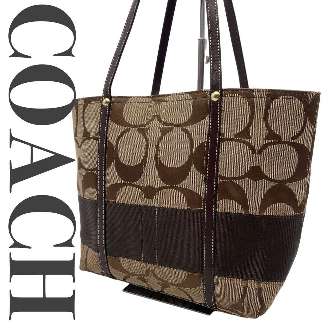 COACH コーチ シグネチャー トートブラウンハンド11098 マルチカラー 