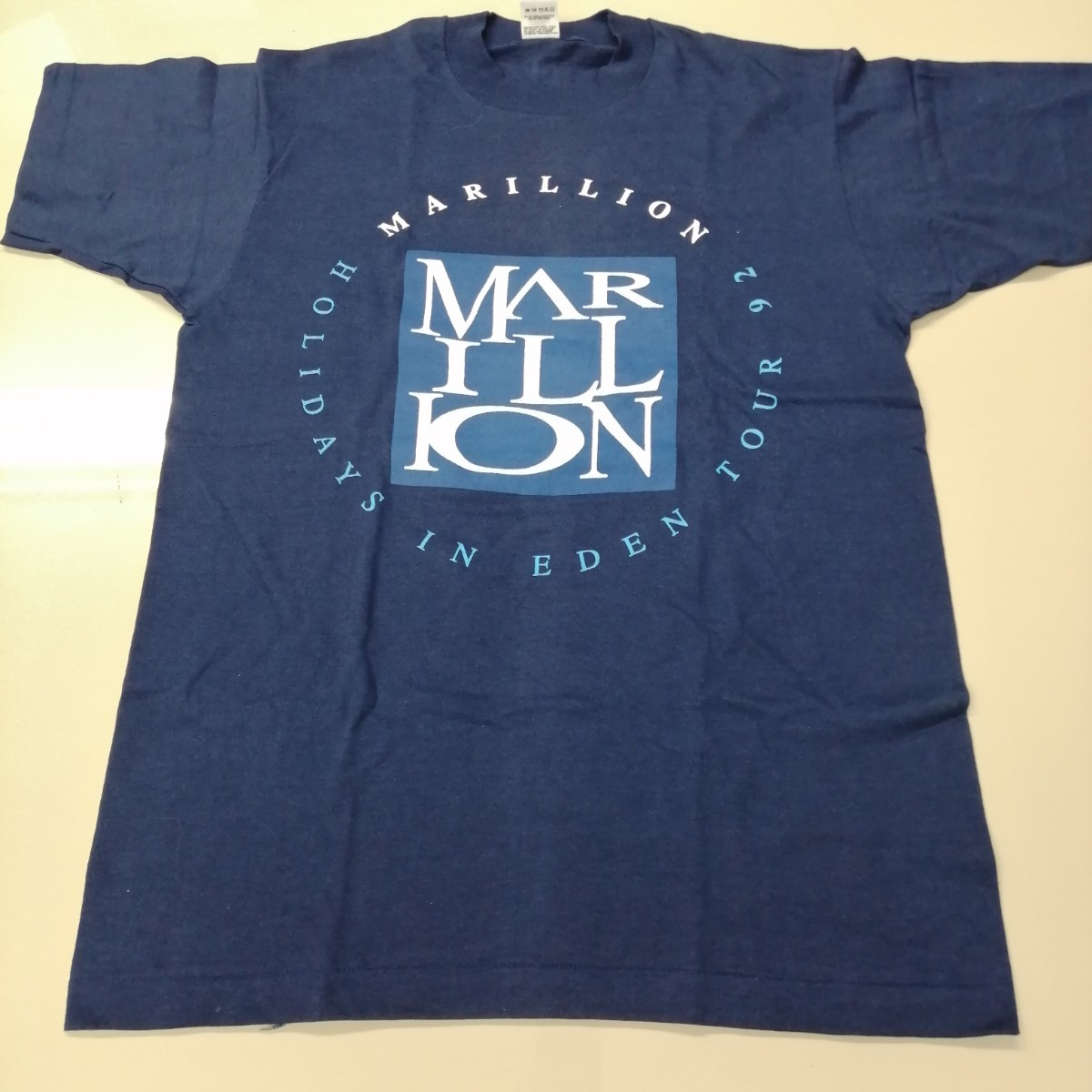 C08 バンドTシャツ　マリリオン　ネイビー　ヴィンテージ　シングルステッチ　MARILLION holidays in eden tour 1992