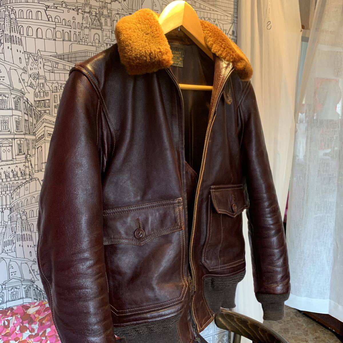 レインボーカントリーG-1ゴートレザーフライトジャケット 