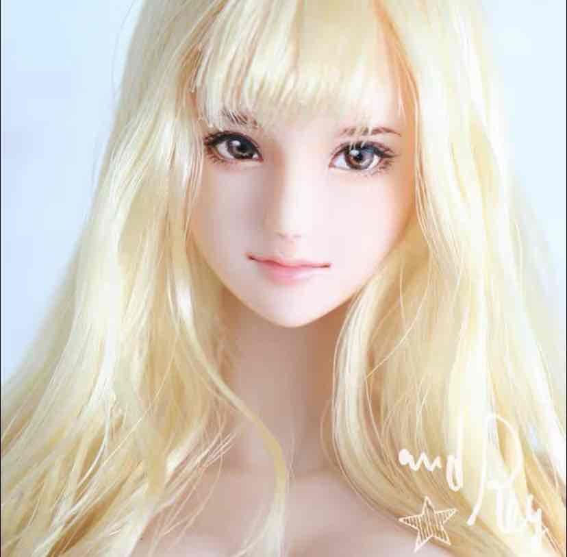 1/6 女性フィギュアヘッド セクシー美少女 ハンドメイド彫刻 手彫り 12