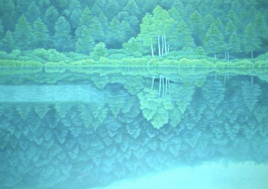 新品！】東山魁夷 緑映 東山ブルー 複製画 文化勲章 文化功労者 日本