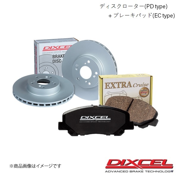 DIXCEL/ディクセル ディスクローターPD+ブレーキパッドEC セット CX-7 ER3P 06/12～ FF&4WD フロント 3513067S+351284