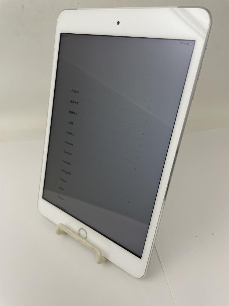 Apple iPadmini3 シルバー 本体 384【動作確認済・制限○ 白ロム】 iPad mini3 128GB softbank