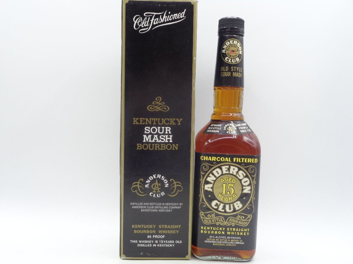 ANDERSON CLUB 15年 アンダーソン クラブ バーボンウイスキー 箱入 未開封 古酒 750ml 43％ F101927