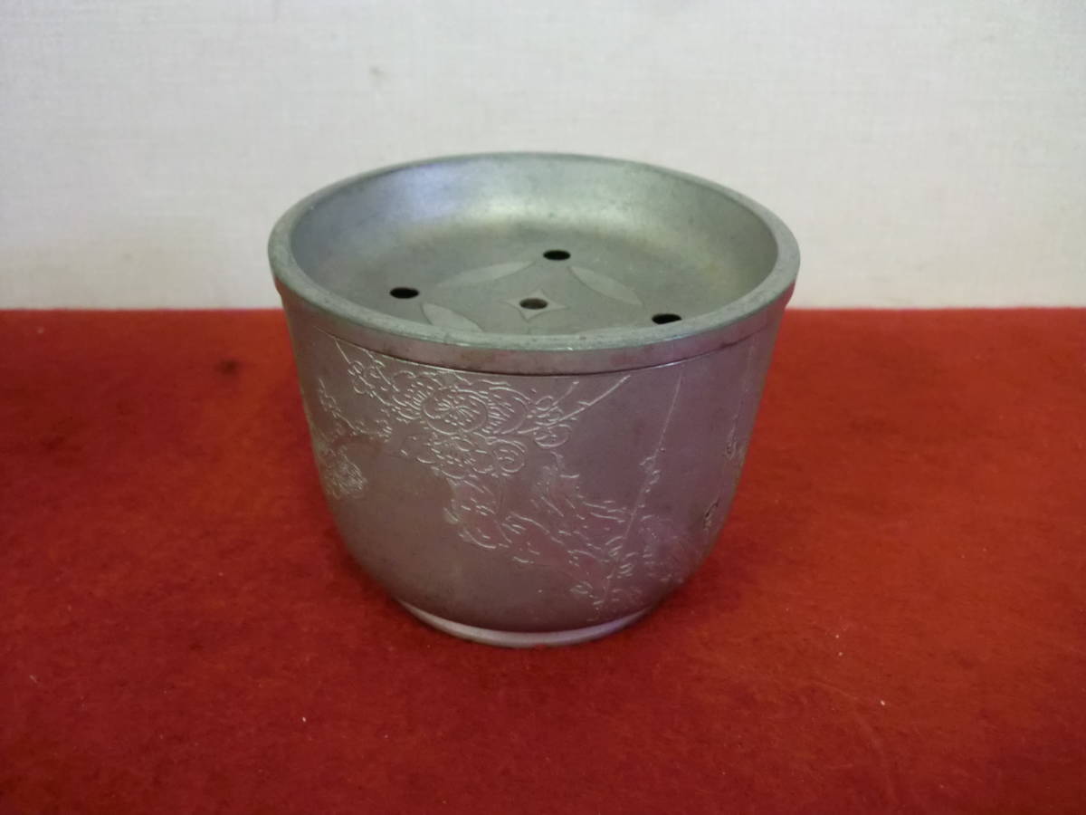 時代物 古錫 正錫 錫製 煎茶 建水 茶零し 茶壷 茶