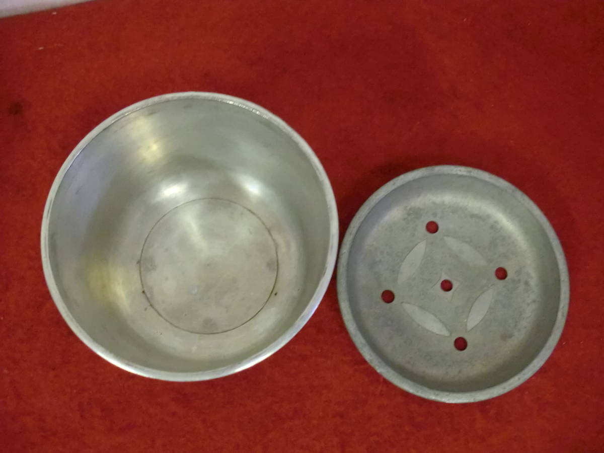 時代物 古錫 正錫 錫製 煎茶 建水 茶零し 茶壷 茶