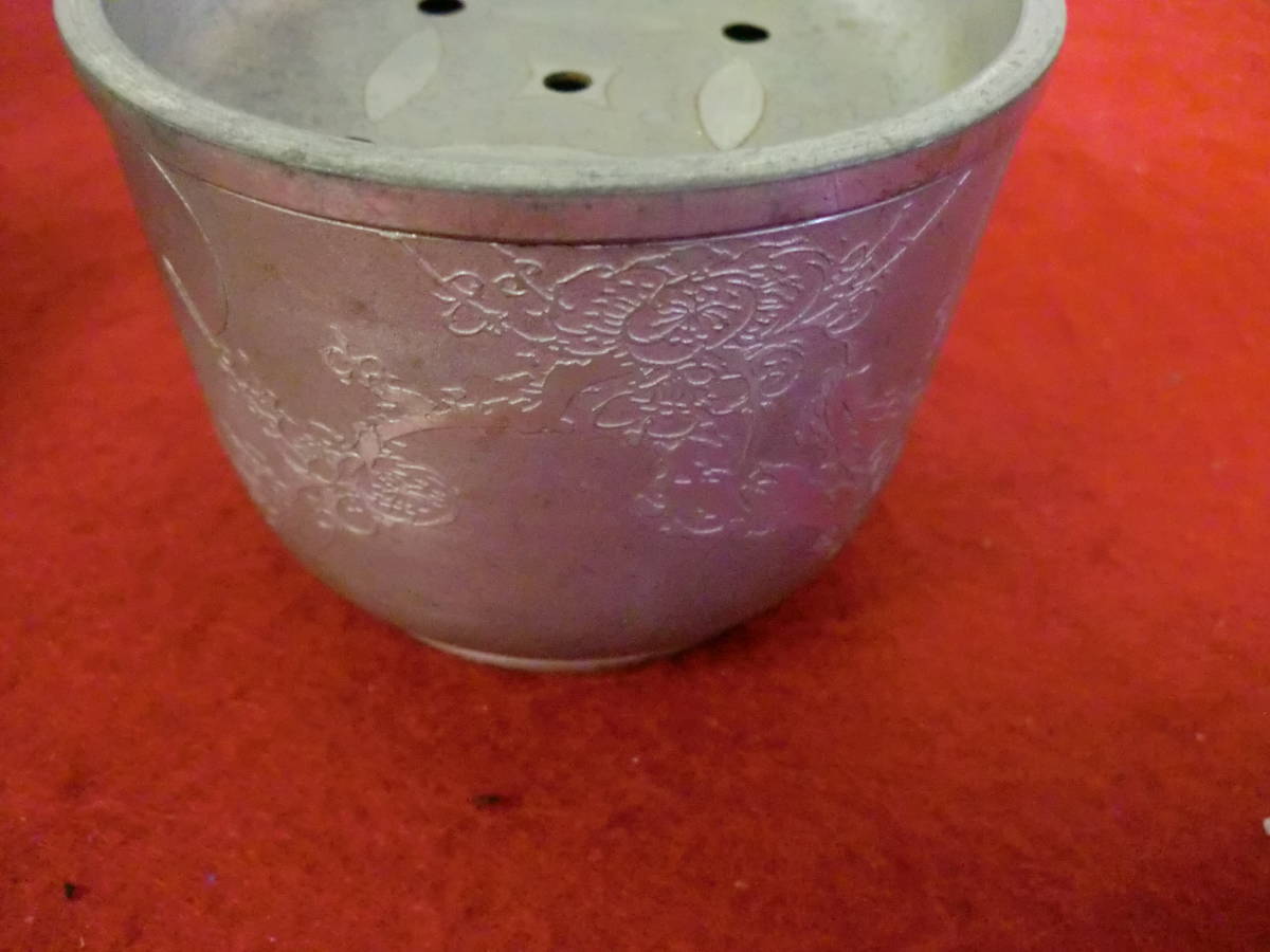 時代物 古錫 正錫 錫製 煎茶 建水 茶零し 茶壷 茶