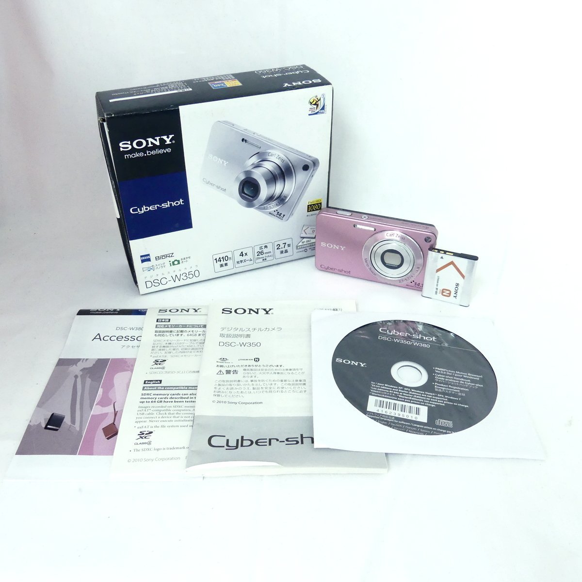 SONY ソニー Cyber-shot サイバーショット DSC-W350 ピンク系 デジタル 