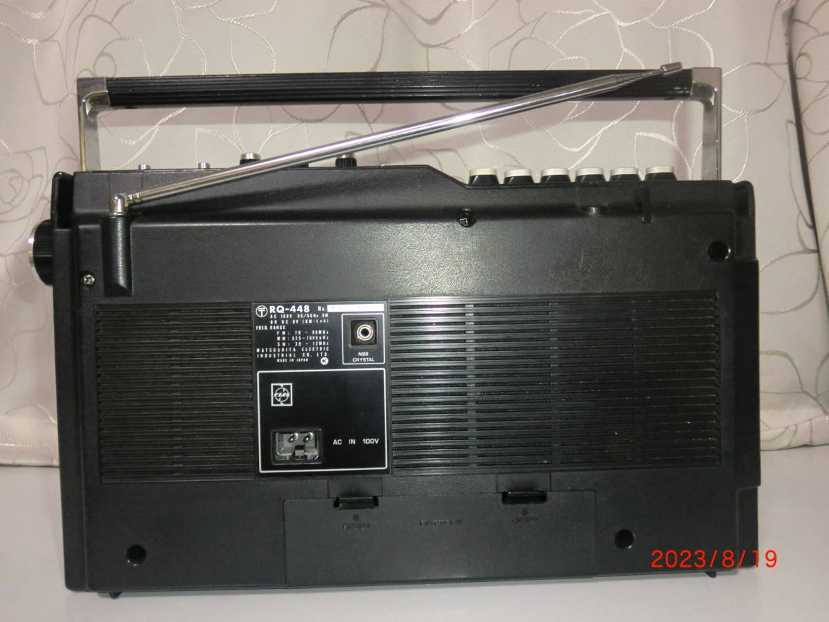☆ NATIONAL PANASONIC モノラルラジオカセットレコーダー RQ-448 中古