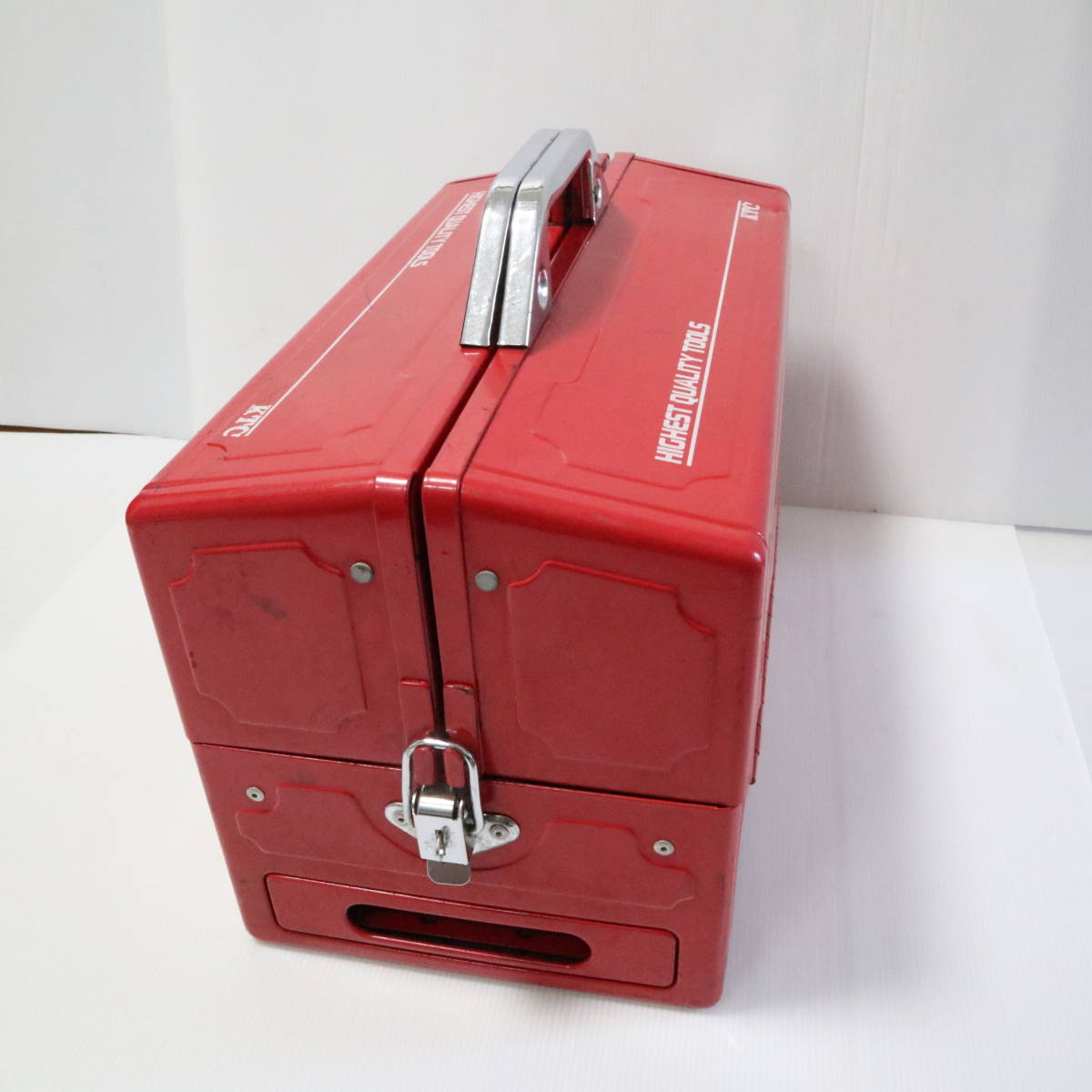 KTC（京都機械工具）工具（ツール）ボックス両開き レッド 工具箱 