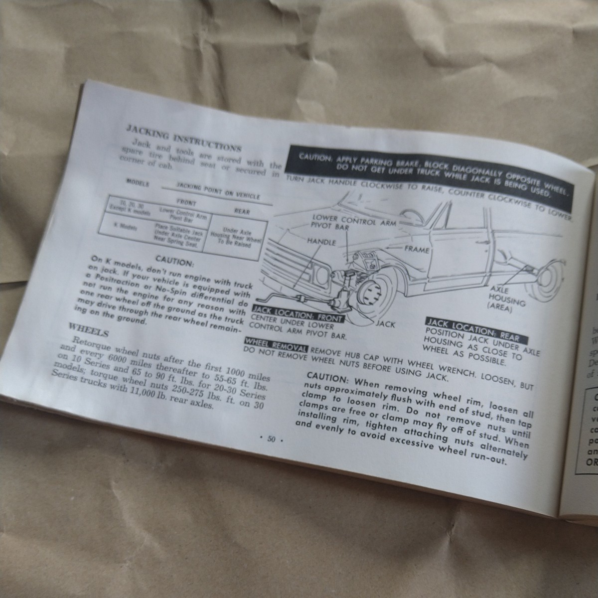 レア CHEVROLET TRUCK 68 OWNERS and DRIVERS MANUAL C10 20 30 