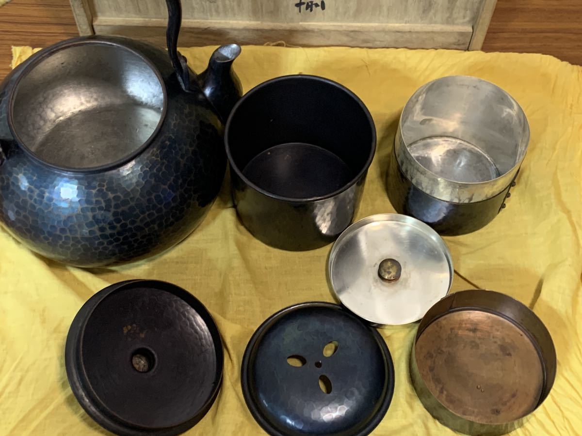 玉川堂未使用紫金鎚肌 銅製 茶器揃 燕鎚起銅器｜Yahoo!フリマ（旧