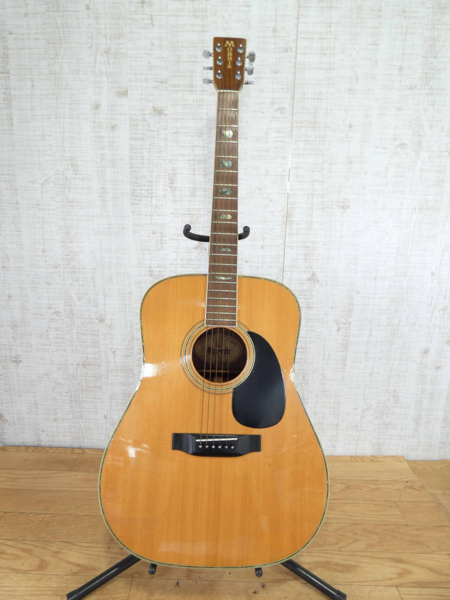 【S) USED!MORRIS アコースティックギター W-40★モーリス/アコギ/ケース無/エレアコカスタム? ※現状品@170(8)】