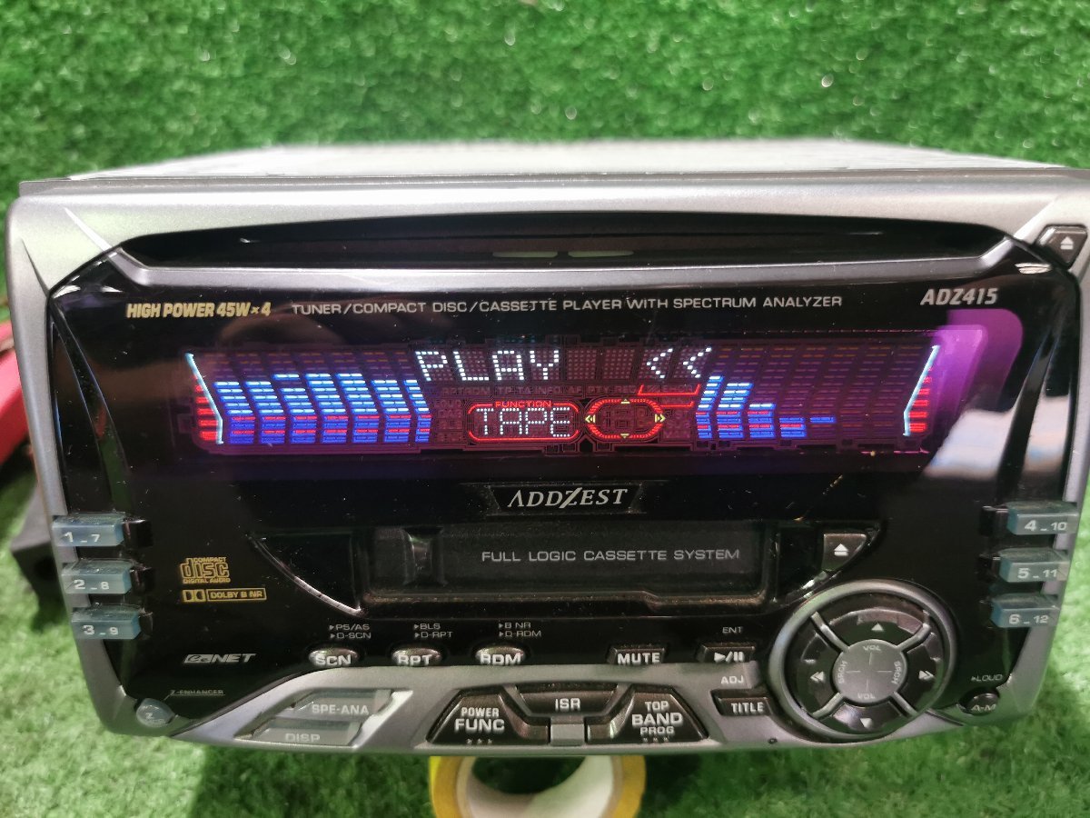 ADDZEST アゼスト ADZ415 ラジオ CD カセットテープ スペアナ グライコ