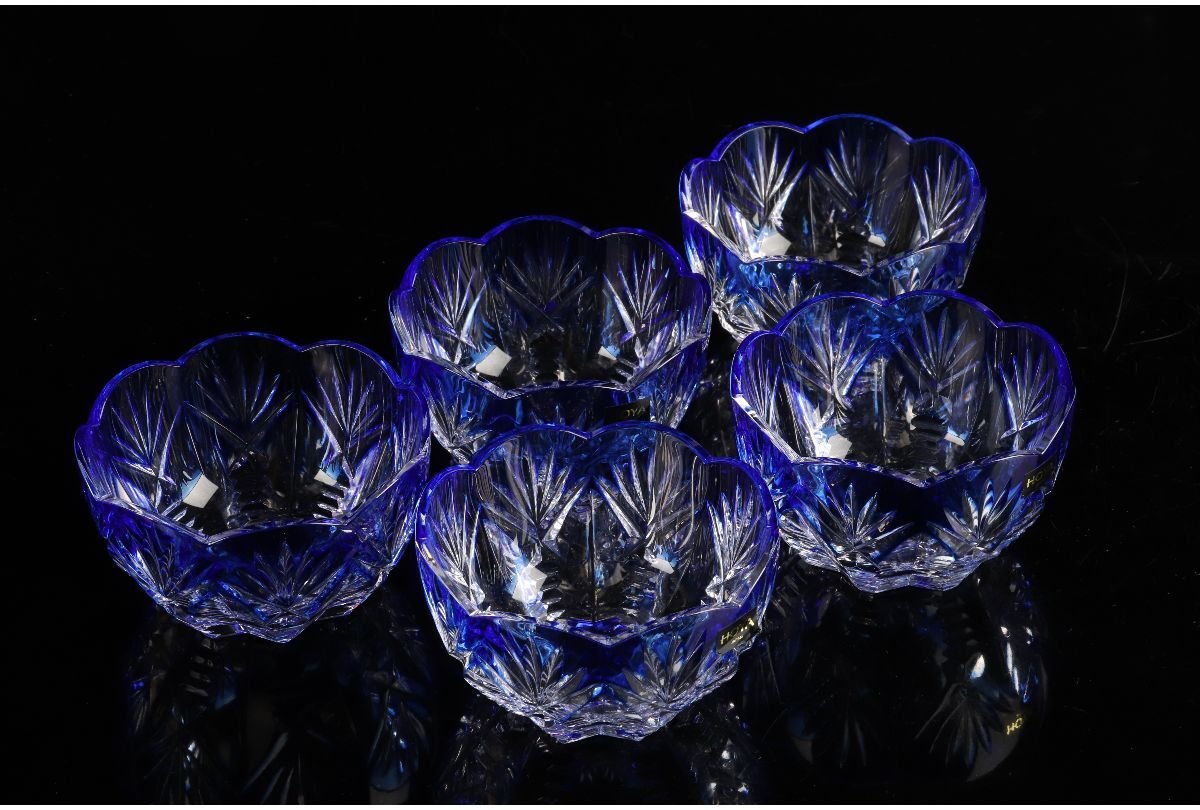 HOYAクリスタル ルリ被小鉢揃 5個セット HOYAクリスタル ルリ被小鉢揃