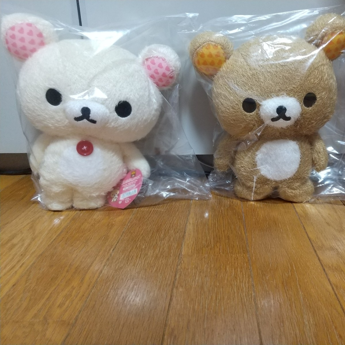 2008年☆リラックマ おすわりぬいぐるみ☆コリラックマ ハート M☆未使用リラックマ 2個セット☆