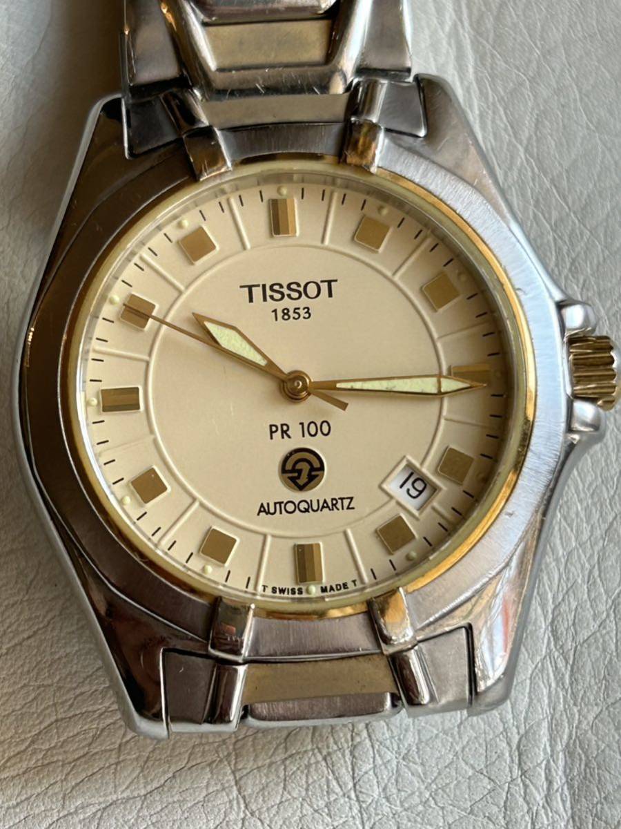 TISSOT ティソ PR100オートクオーツ裏スケルトン稼働ジャンク ティソ