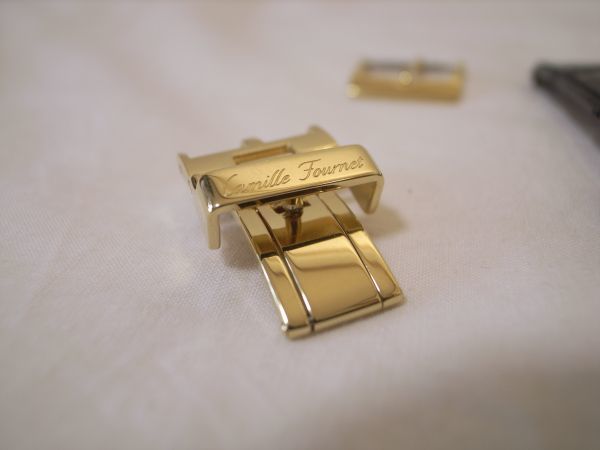 カミーユフォルネ 旧ロゴ Dバックル ゴ－ルド 純正尾錠 14mm 16mm