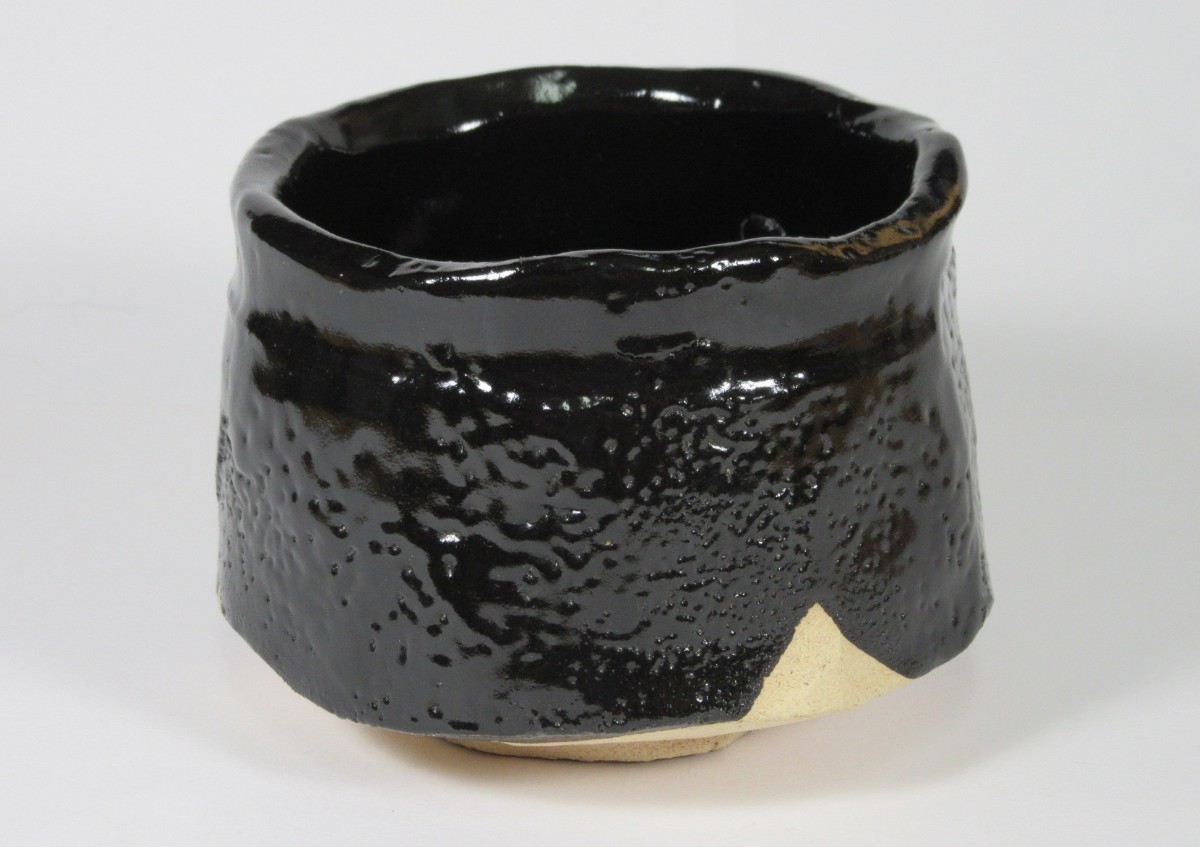 工芸品 【 幸 】最高傑作品！『中島正雄』造 瀬戸黒 茶碗 共箱◇当店