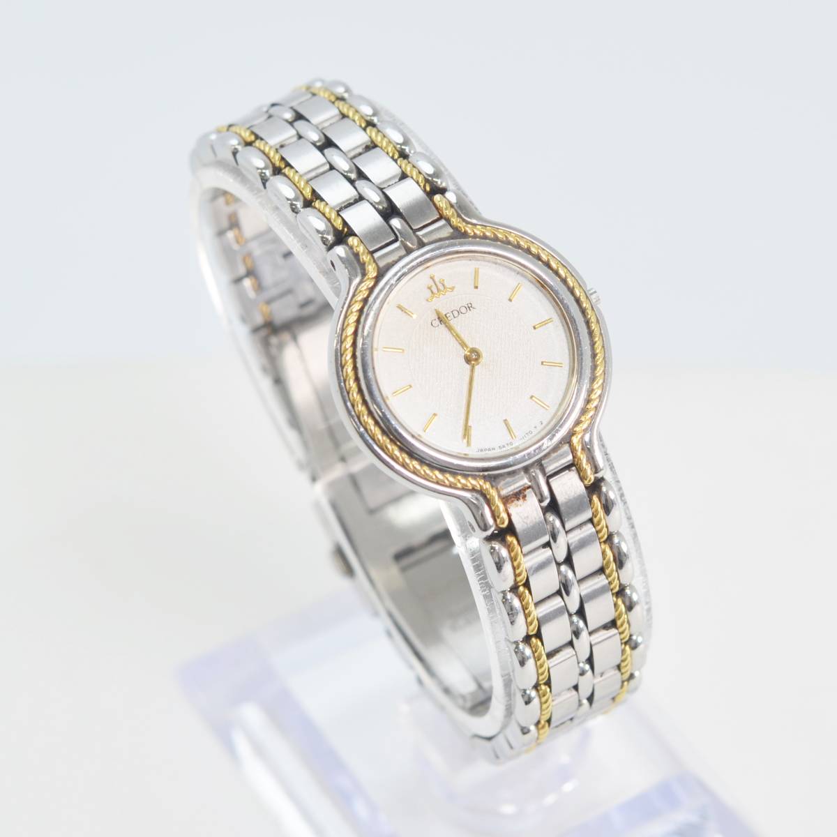 限定SALE，セール H 1円スタート SEIKO セイコー クレドール CREDOR 5A70-0620 SS×18KT レディース 腕時計 コンビ QZ クオーツ
