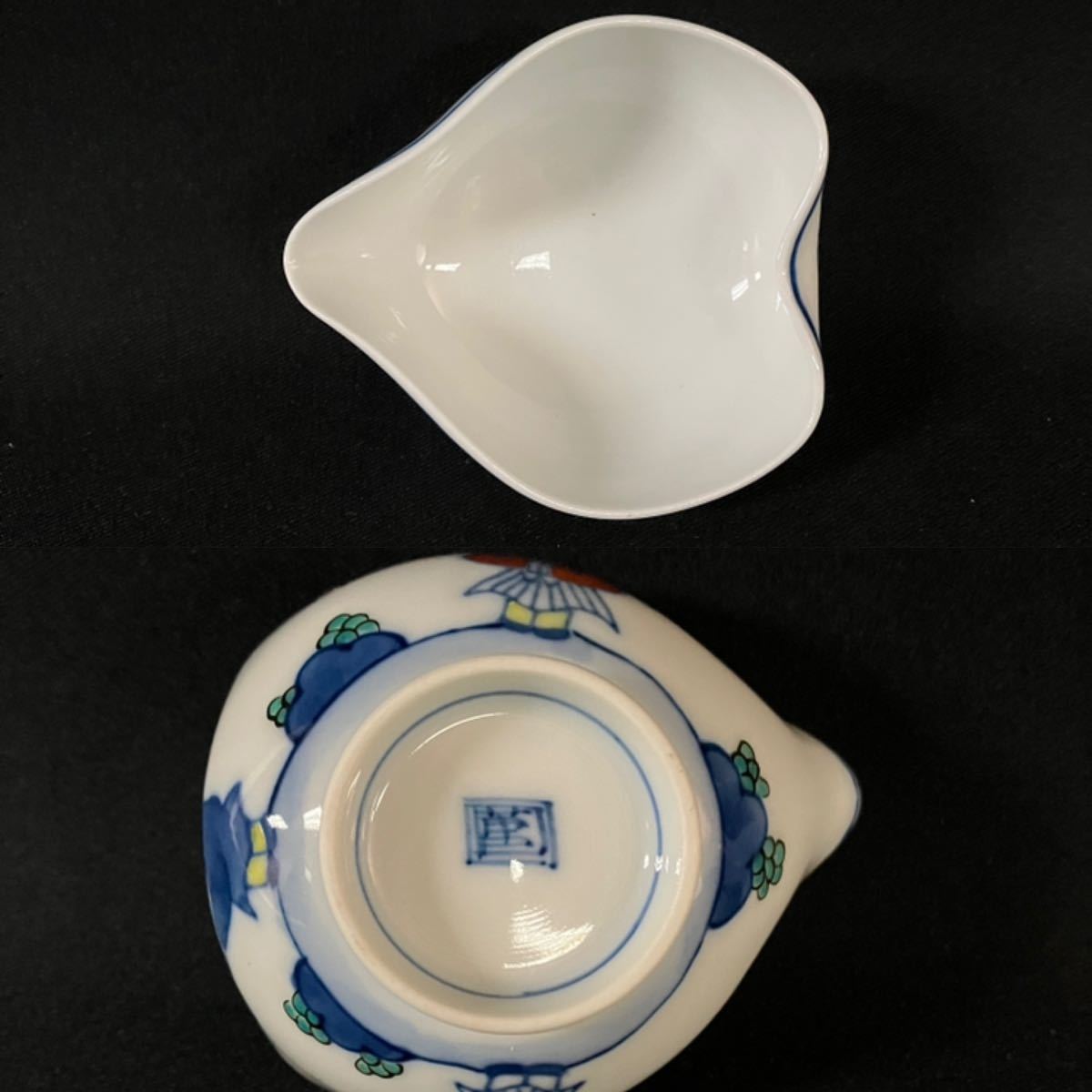 色鍋島 畑萬造 唐子 煎茶道具 煎茶碗五客 湯冷し 急須