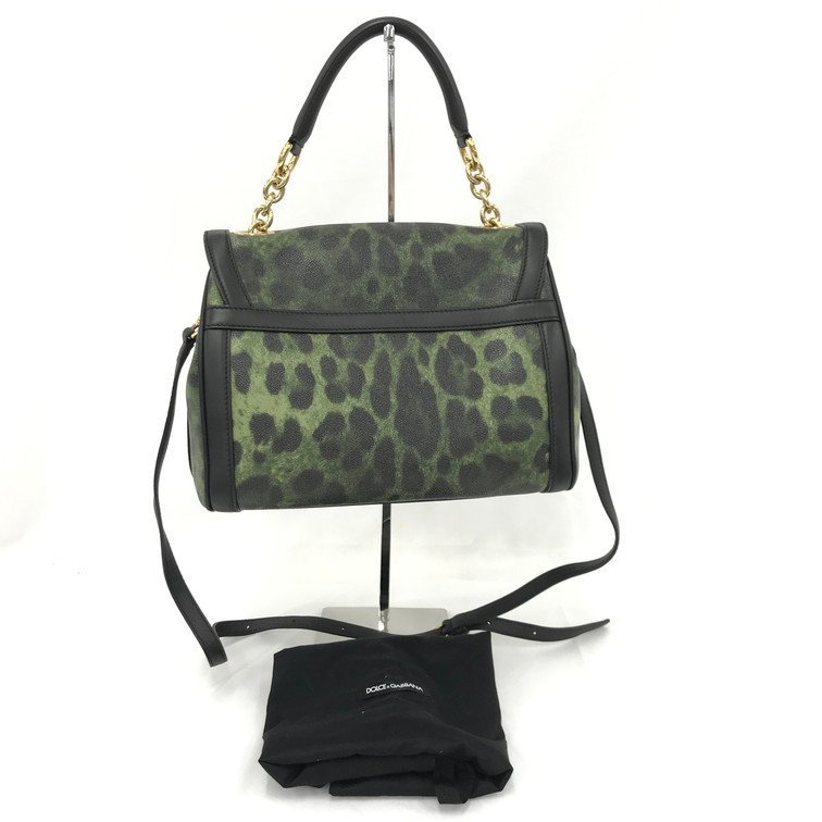 DOLCE & GABBANA ドルチェ&ガッバーナ ショルダー付き 2WAYバッグ レオパード 保管袋付き【BHAW6003】