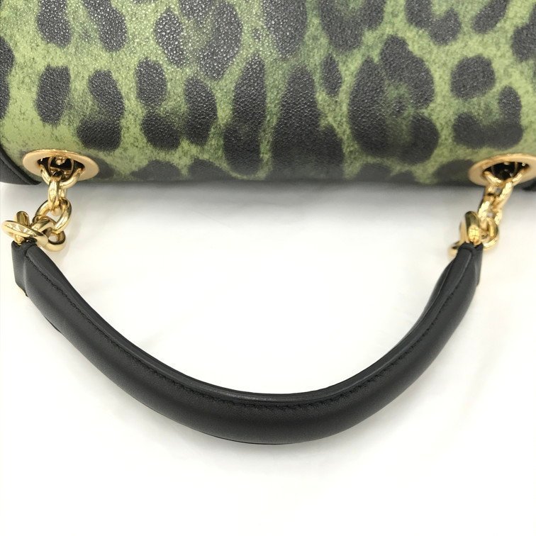 DOLCE & GABBANA ドルチェ&ガッバーナ ショルダー付き 2WAYバッグ レオパード 保管袋付き【BHAW6003】