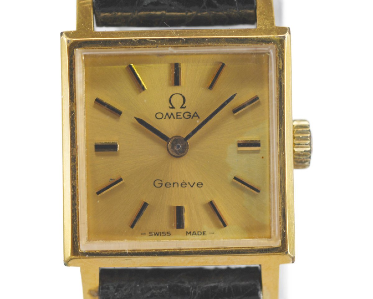 OMEGA】オメガ Geneve ジュネーブ ゴールドカラー レディース 手巻