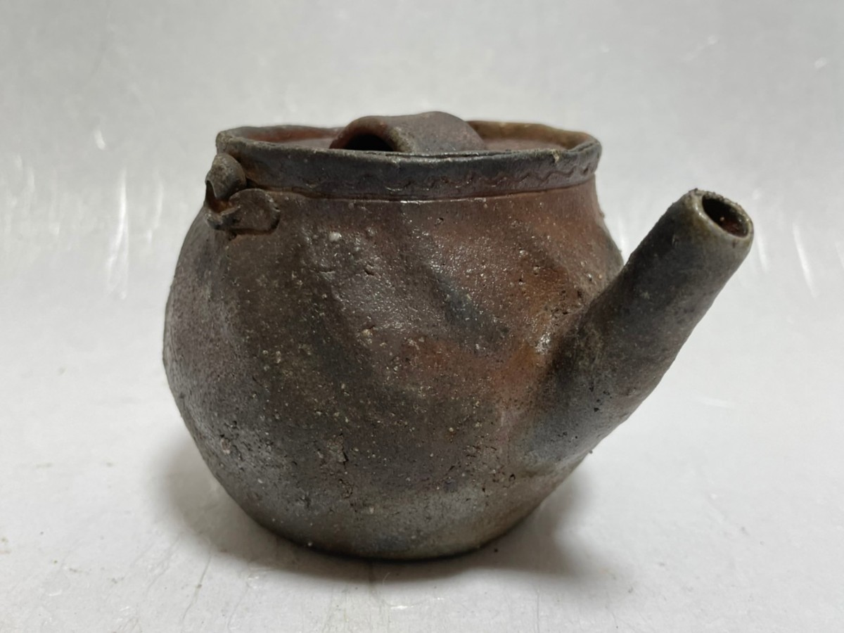 備前焼 急須 宝瓶 泡瓶 煎茶道具 在銘 茶器 茶道具 時代物 煎茶器 備前 -