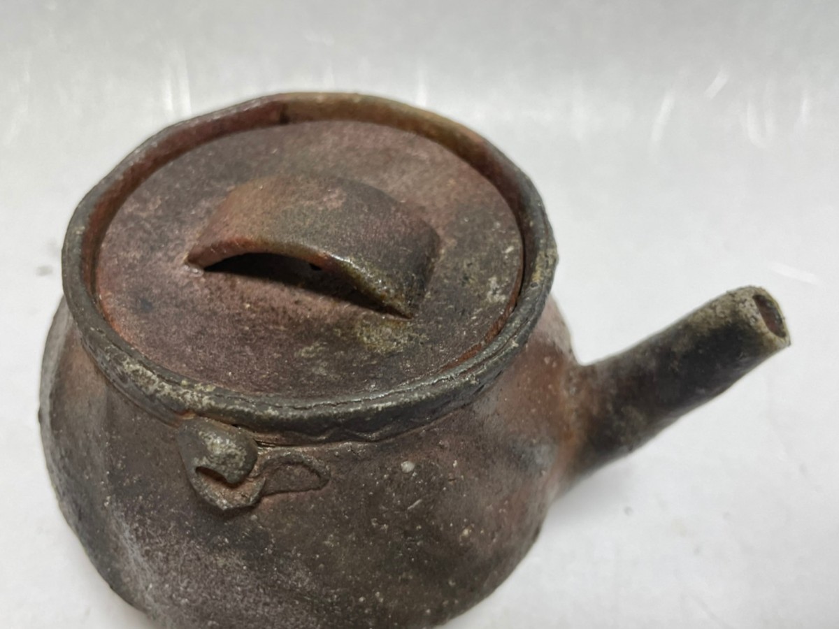 備前焼 急須 宝瓶 泡瓶 煎茶道具 在銘 茶器 茶道具 時代物 煎茶器 備前 -