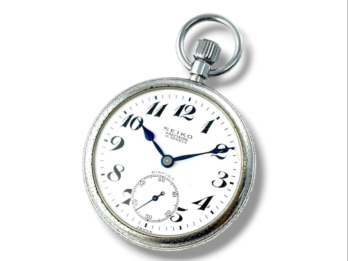 セイコープレシジョン15石手巻き稼働品鉄道時計