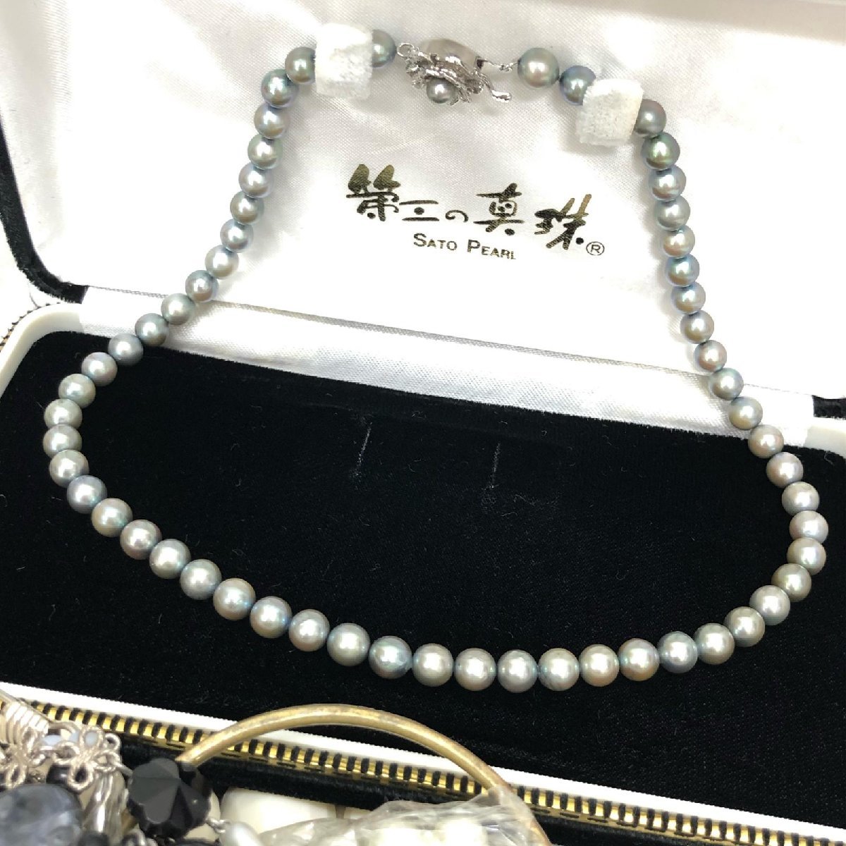 メッキアクセサリー 大量セット まとめ 約 2.2kg 真珠 ゴールドカラー