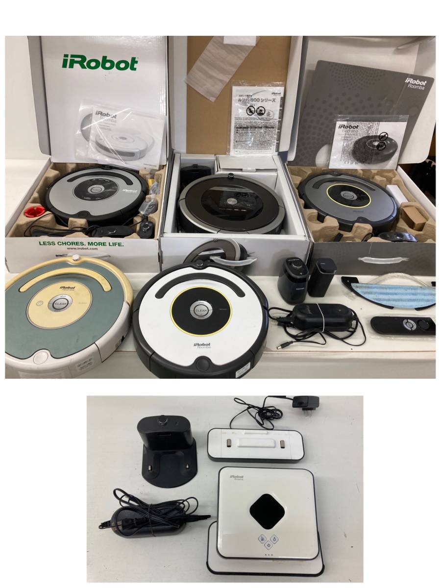 ★◆【ジャンク】ルンバ irobot 561 870 630 527 620 Braava 380j ロボット除機 セット まとめ アイロボット 2個口160+120サイズ