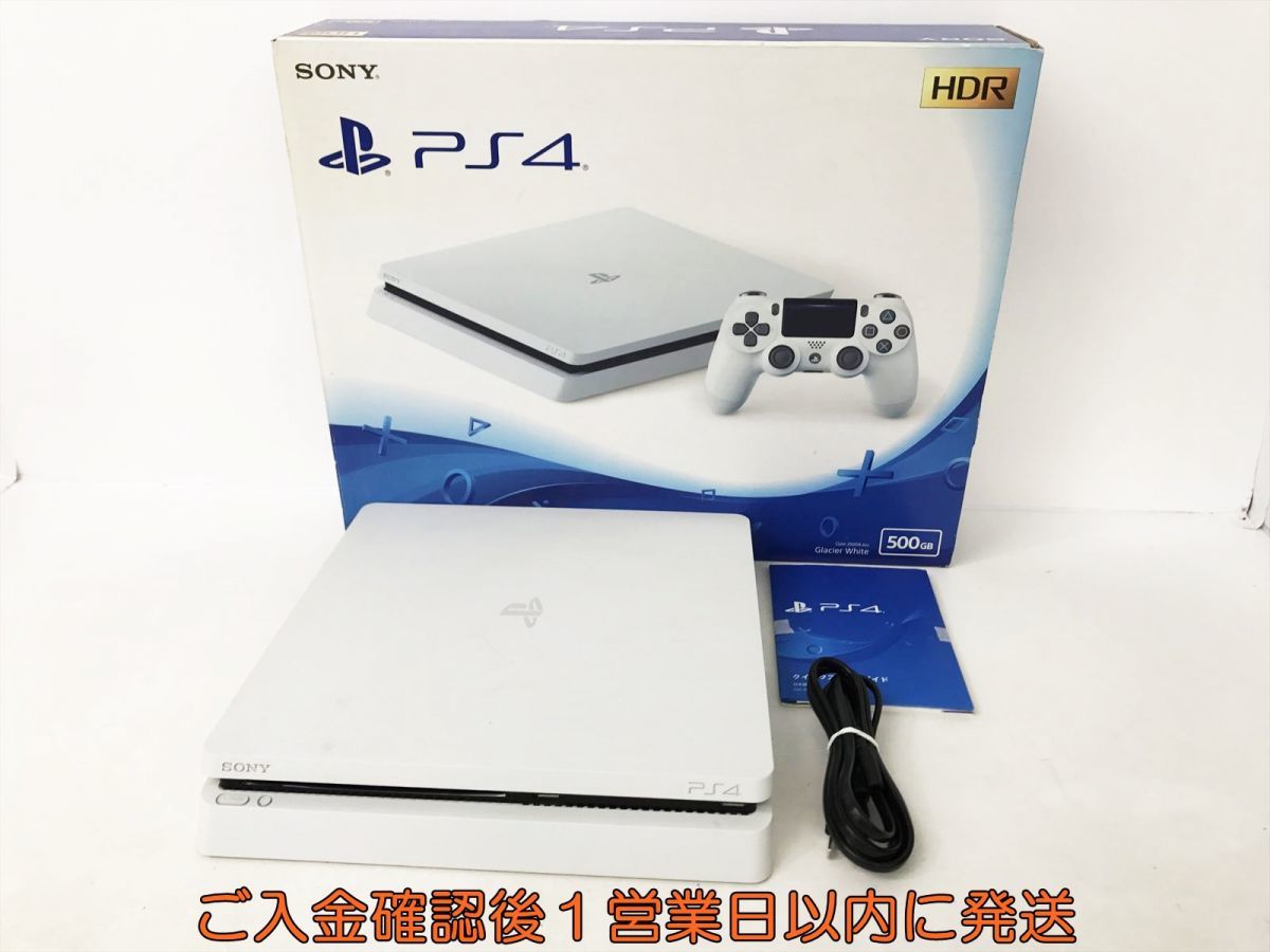 【1円】PS4 本体/箱 セット 500GB ホワイト SONY PlayStation4 CUH-2100A 動作確認済 プレステ4 FW9.60 DC07-285jy/G4
