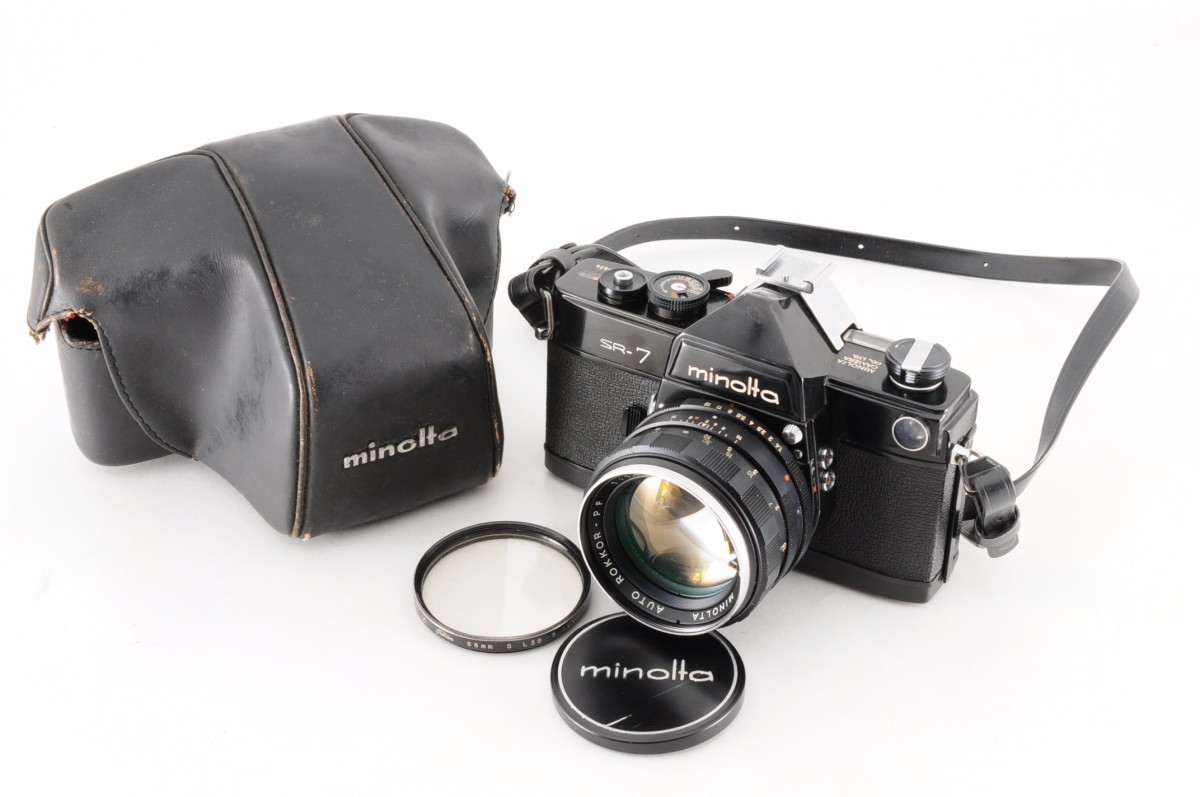 希少 MINOLTA ミノルタ SR-7 ブラック ボディ 黒 58mm F1.4 AUTO