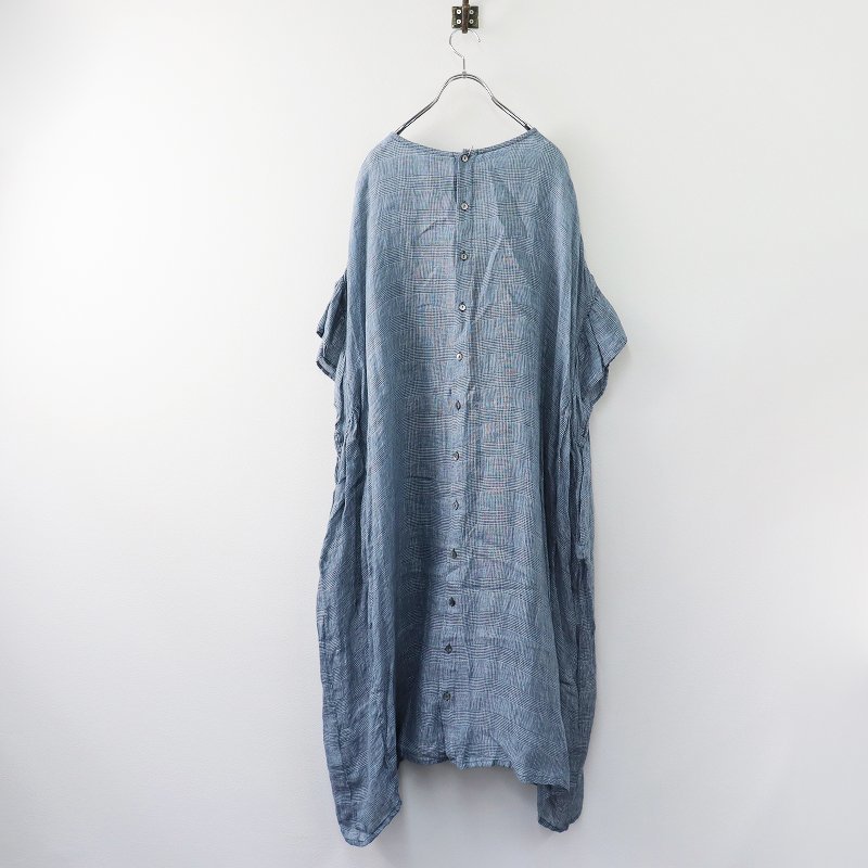 ネストローブ nest Robe 極美品 2022SS リネングレンチェックガーゼ