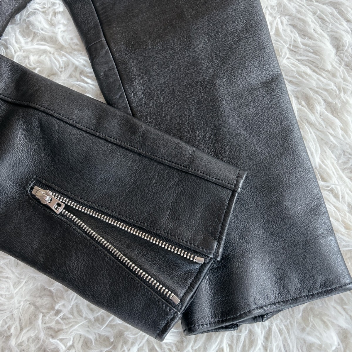 希少Lサイズ！極美品！【極上のラムレザー】LIDNM シングルライダース