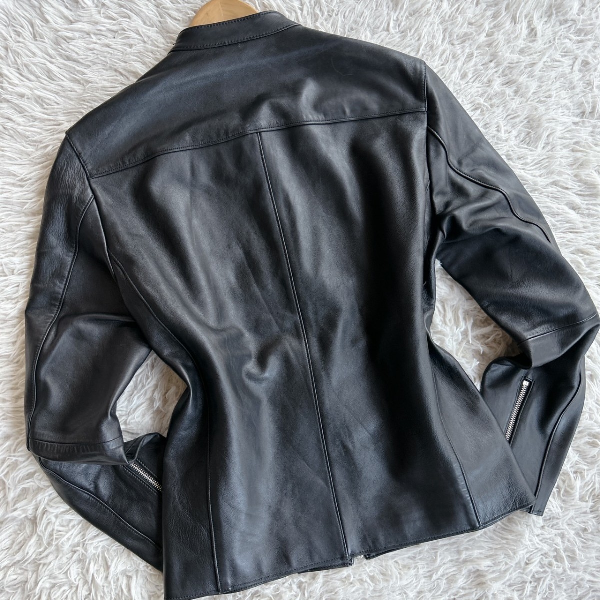 希少Lサイズ！極美品！【極上のラムレザー】LIDNM シングルライダース