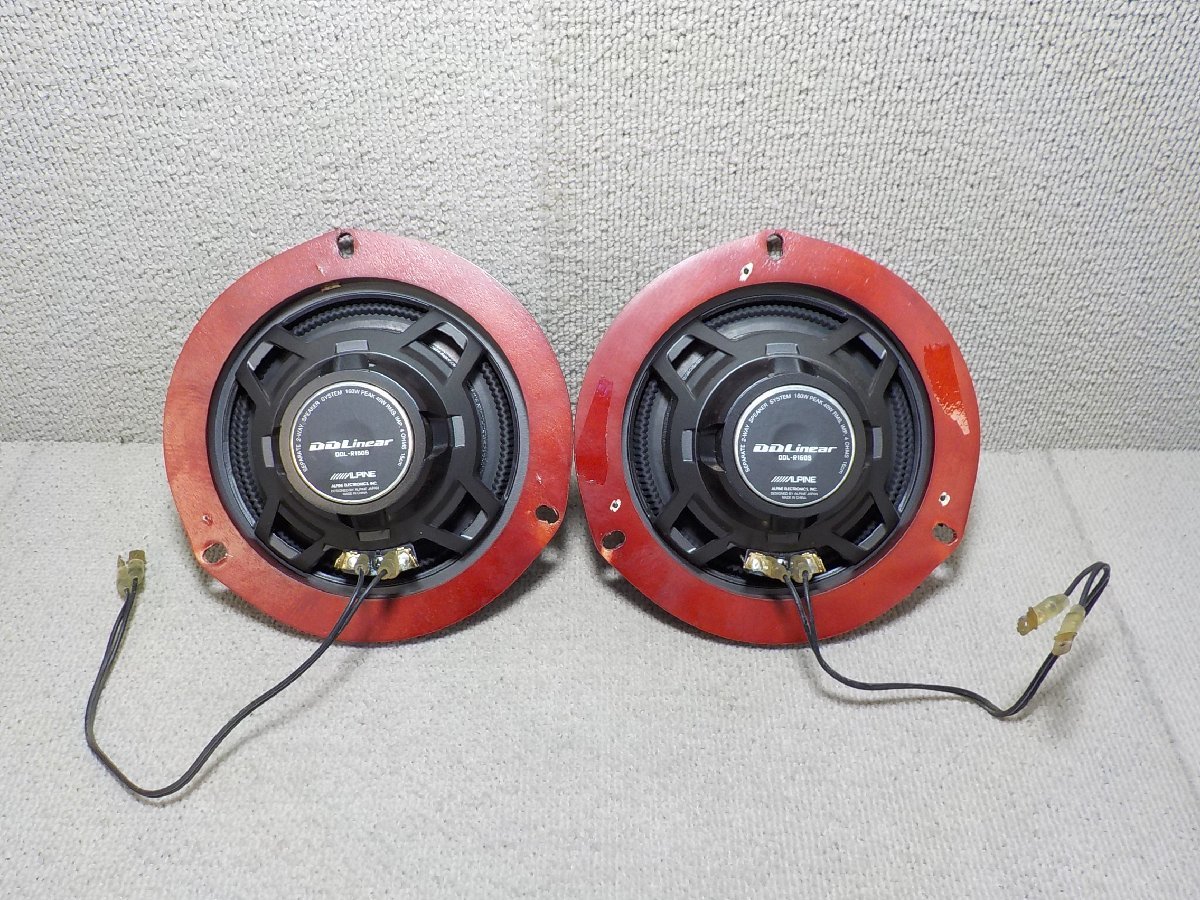 ALPINE DDLiner スピーカー 赤色 配線付きddl-r17s 低価，100%新品】 ALPINE アルパイン DDLinear DDL-R160S 16cm