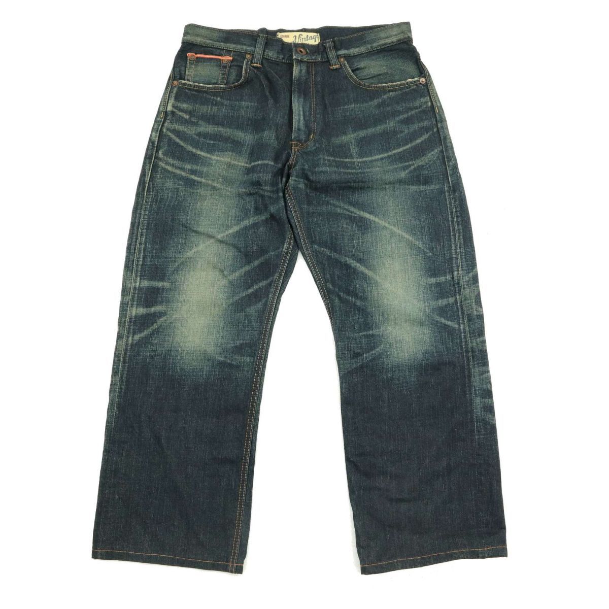 EDWIN エドウィン 505V 通年 加工 ストレート デニム パンツ ジーンズ Sz.33 メンズ 日本製 A3B04158_8#R ...