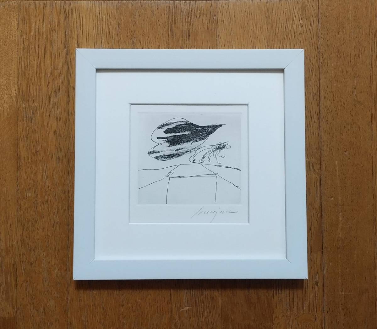 野見山暁治 銅版画 東京藝術大学ATELIER C-126カレンダー1990より 直筆