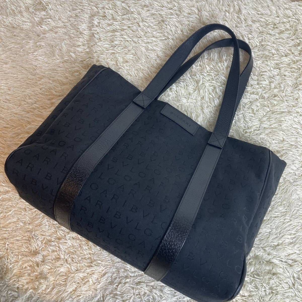 1円【極 美品】 BVLGARI ブルガリ ロゴマニア トート ハンド ビジネス 