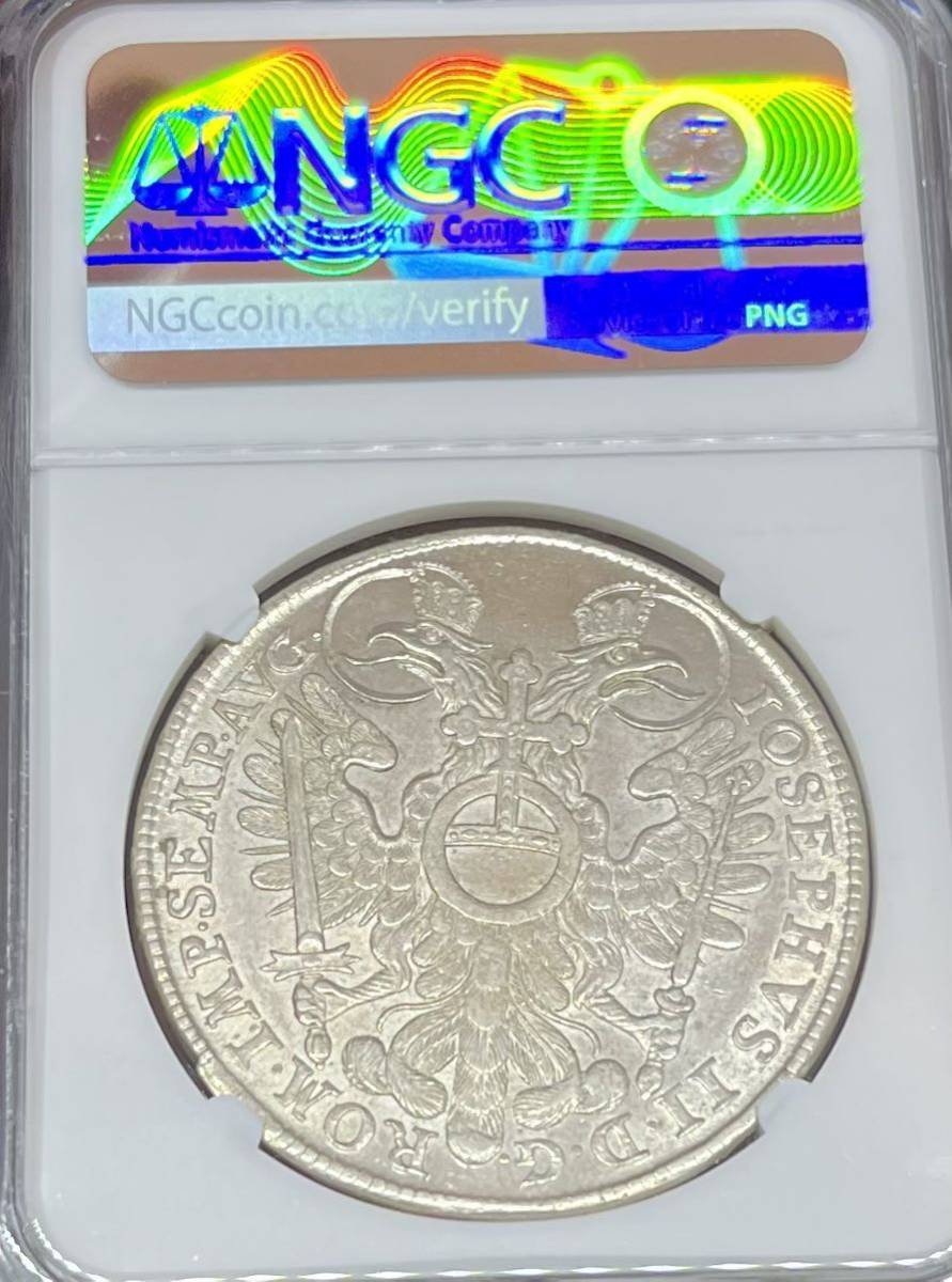 入手困難品】1768 ドイツ ニュルンベルク 都市景観 ターラー銀貨 MS62 美品 イギリス エリザベス ウナ