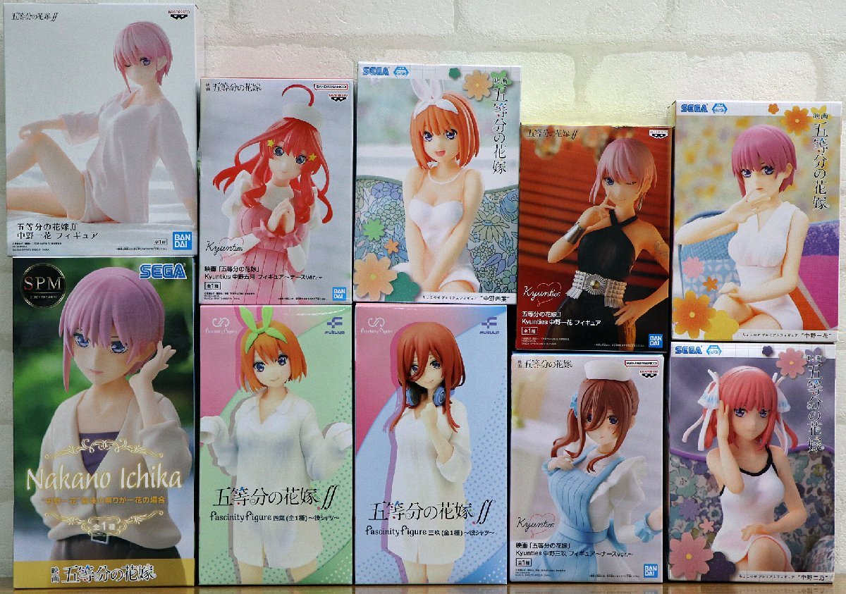  M 品 フィギュア 五等分の花嫁 中野一花/二乃/三玖/四葉/五月 ちょこのせ/彼シャツ/ナース/∬ BANDAI/SEGA/フクヤ(コミック、アニメ)｜売買されたオークション情報、yahooの商品情報をアーカイブ その他