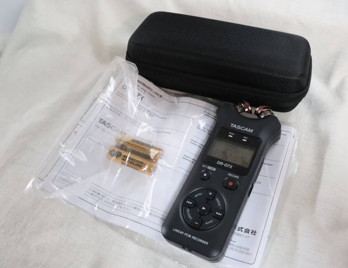 24美品TASCAMタスカム◇DR-07X◇ステレオ オーディオ レコーダー/USB