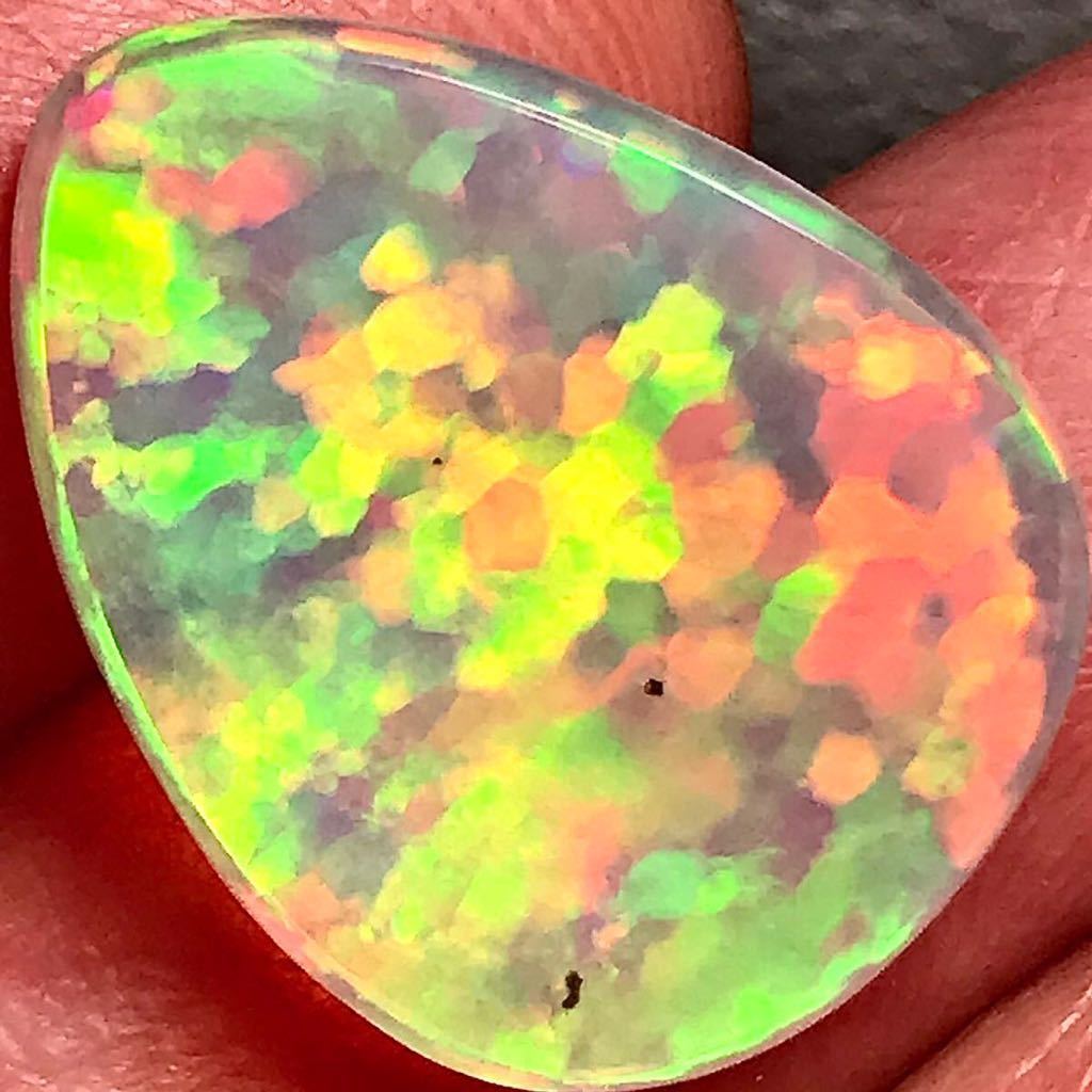 ☆超激レア!! 5.21ct AAAA☆ 天然 ハニカム オパール 両面 モザイク